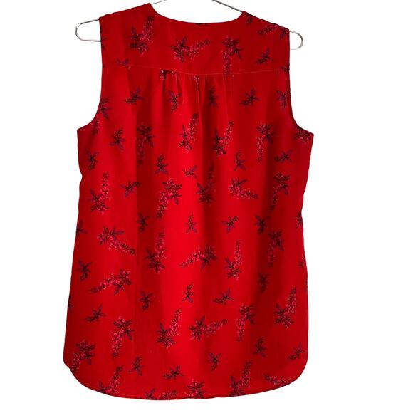CAbi Womens 5222 Red Fierce Floral Sleeveless Top S - Picture 6 of 8